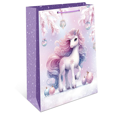 Пакет НГ Лошадь сказочная 26х32х12см