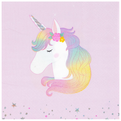 Салфетка Единорог дивный 25см 12шт/G