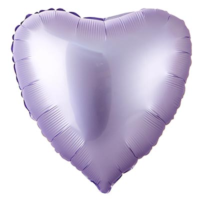 Г Б/РИС СЕРДЦЕ 18" Сатин Lilac