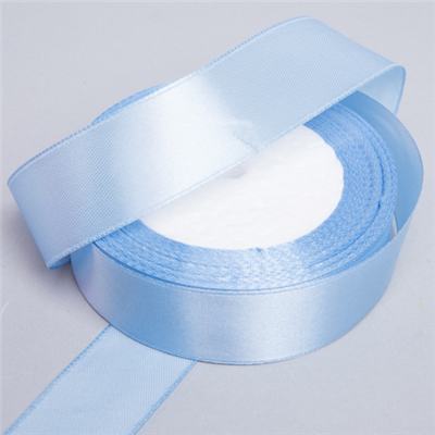 Лента атлас 25ммх23м голубая/И
