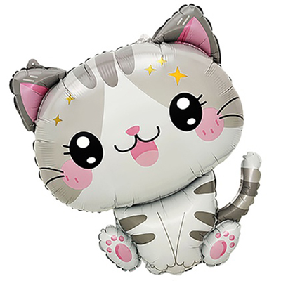 К ФИГУРА Котик серо-белый