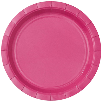 Тарелка ярко-розовая 17см 6шт/G