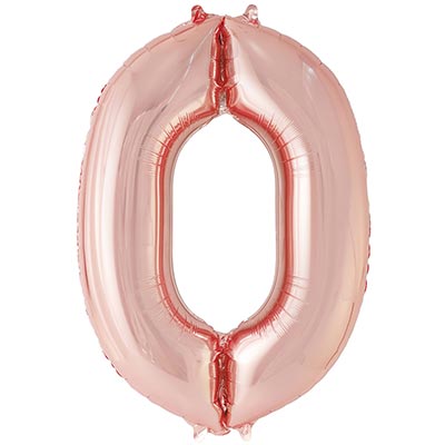 К ЦИФРА 0  40" Металлик Rose Gold