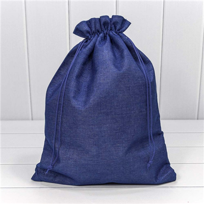Мешок из льна 30х40см синий