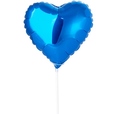 Ф Б/РИС 9" СЕРДЦЕ Металлик Blue(FM)