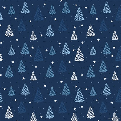 Бумага НГ Елочки синий фон 0,7х1м 10шт