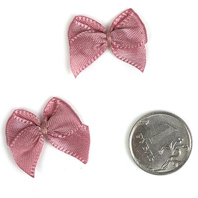 Бантик атласный 1см розовый рубин