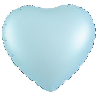 К Б/РИС СЕРДЦЕ 18" Сатин Blue