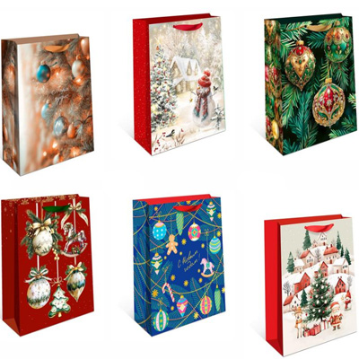 Пакет НГ Настроение микс 33х42х10см