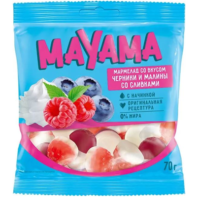 Мармелад жеват Черника малина Mayama 70г