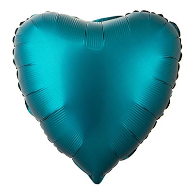 Г Б/РИС СЕРДЦЕ 18" Сатин Emerald Green