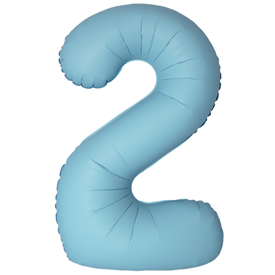 Ф ЦИФРА 2  40" SLIM Matte Baby Blue