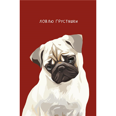 Открытка Ловлю грустяшки Собака