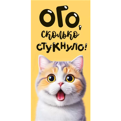 Конверт д/денег Ого стукнуло Кот