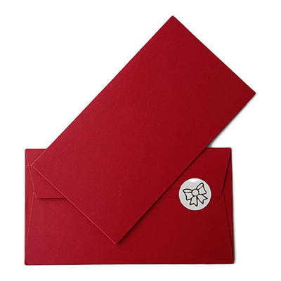 Конверт д/денег темно-красный