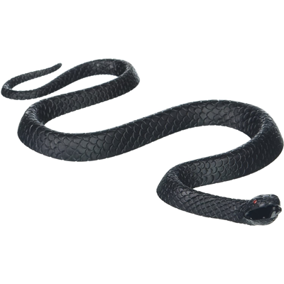 Змея пластик черная 24см/A