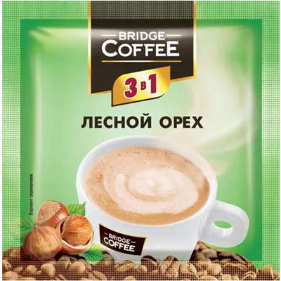 Кофе Bridge 3в1 Лесной орех 20гр