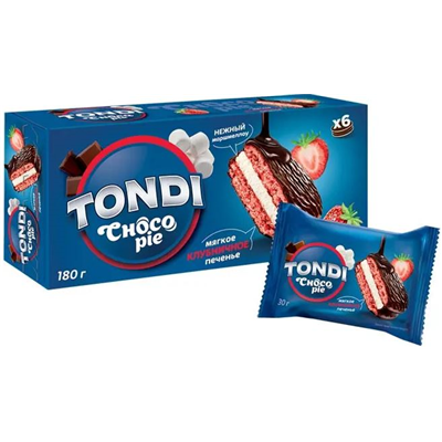 Печенье Choco Pie клубничный 180г