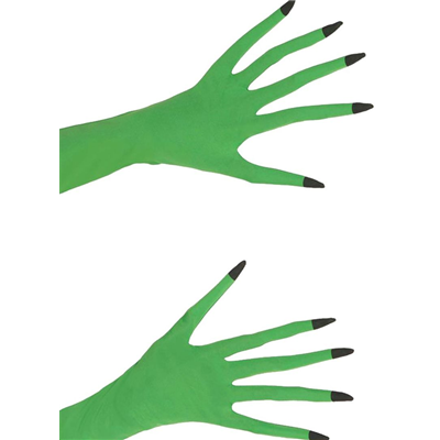 Перчатки длинные Ведьма зеленые/А