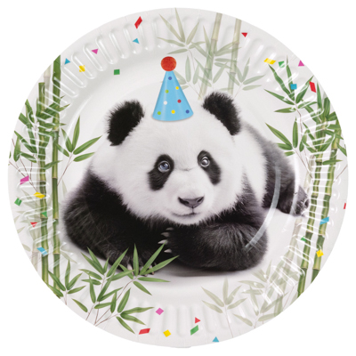 Тарелка Панды фотографичные 17см 6шт/G