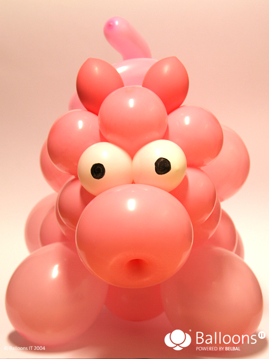  поросенок из воздушных шариков, свинья из воздушных шаров, животное из воздушных шаров