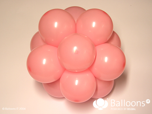  Делаем кластер из розовых воздушных шаров. Свинья из воздушных шаров 