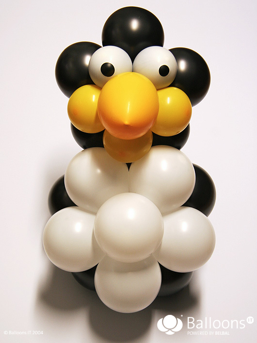 Мастер-класс как сделать фигуру пингвина из воздушных шаров