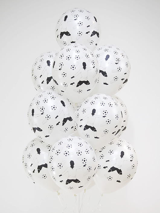 Мастер-класс как сделать футбольное оформление воздушными шарами