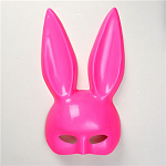 Маска Кролик розовый пластик