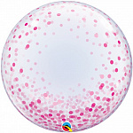 П BUBBLE DECO 24" Конфетти розовое