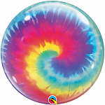 П BUBBLE 22" Узор Tie-Dye Спирали Радуга