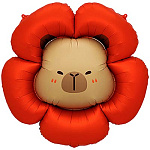 К ФИГУРА Капибара цветок красный