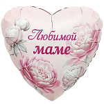 Р 18" РУС ЛЮБИМОЙ МАМЕ Пионы