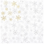 Салфетка Снежинки 33см 6шт/G