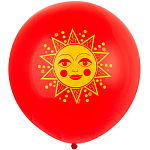 Шар с рисунком 24" Солнце красный