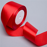 Лента атлас 50ммх23м красная/И