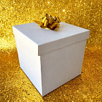 Коробка д/надутых шар 45х45х45см белая